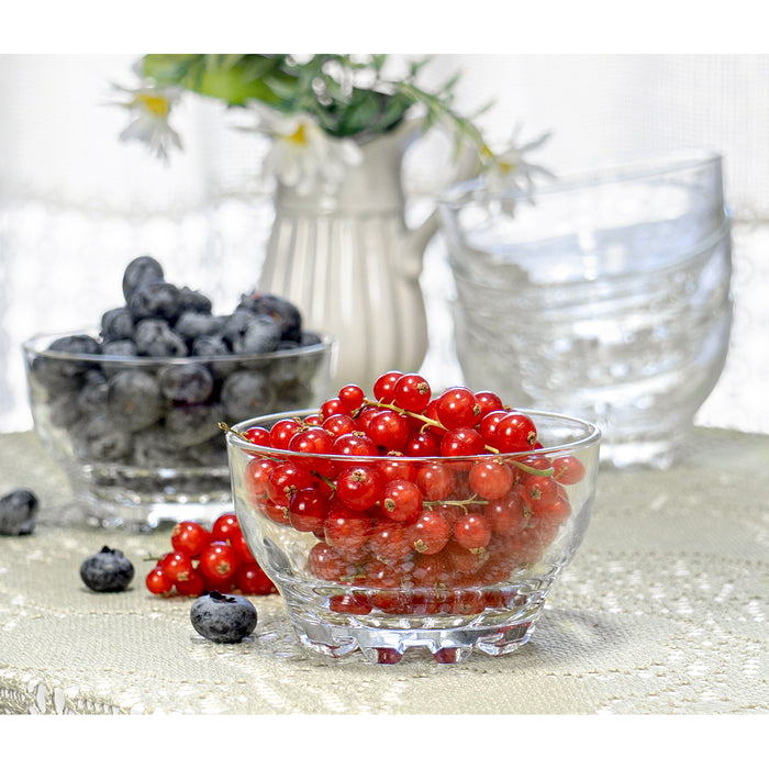 Red Co. Set of 6 Clear Glass 6.25 Fl Oz Multipurpose Mini Prep & Serving Bowls