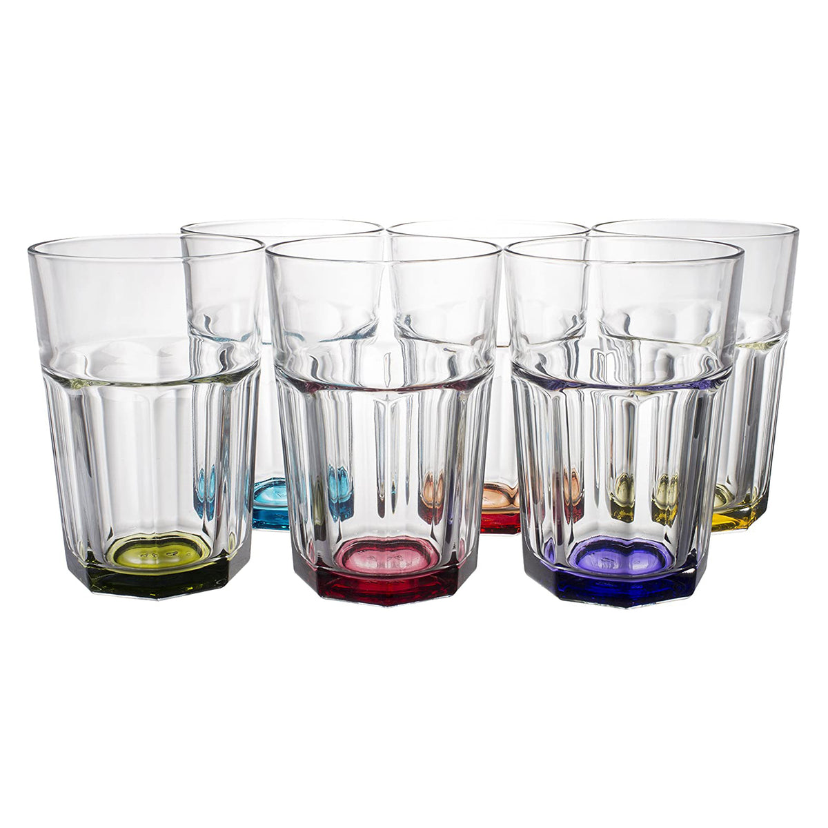 Thick glass drinking deals glasses