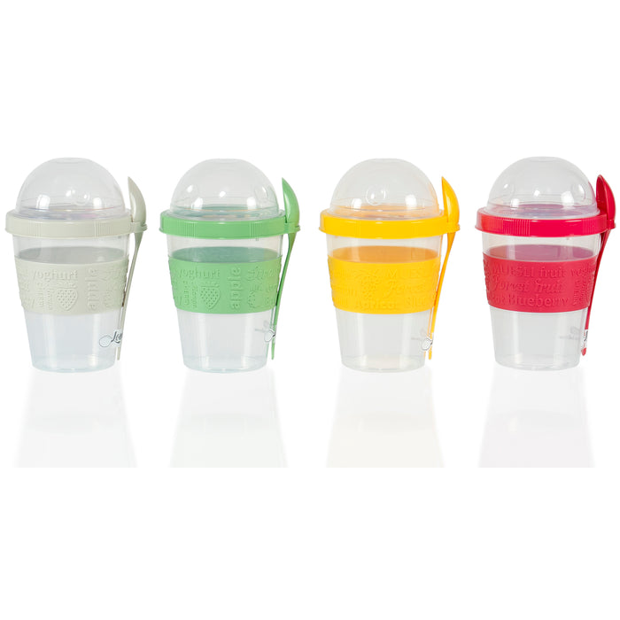 2 Pack Breakfast On the Go Cups Reusable Take and Go Yogurt Cup