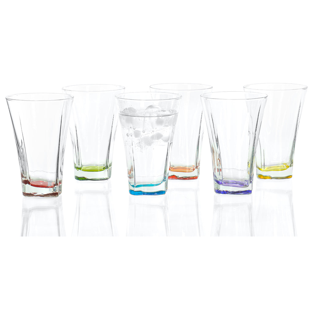 16oz set of 4 Mixed Color Glasses