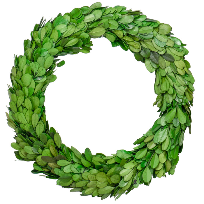 Red Co. Medium Round Boxwood Wreath, Decorative Home Accents, Artificial Backdrop Ornaments – 9.75 Inch