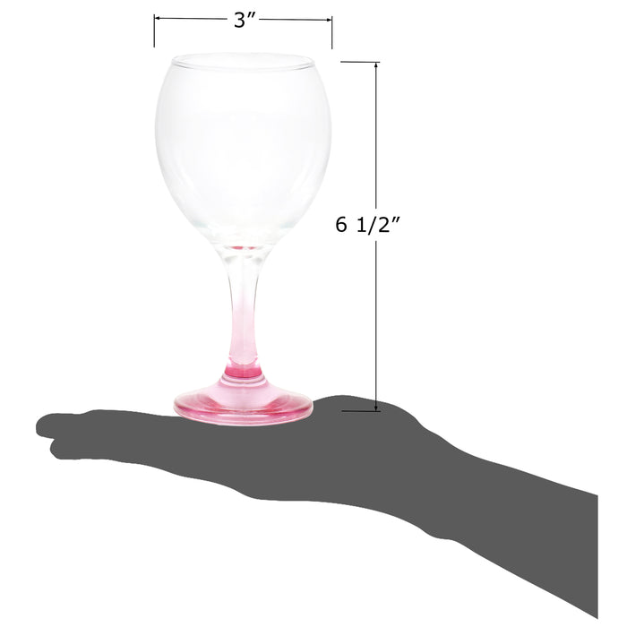 LAV Small Wine Glasses Set of 6 - 8 oz Clear White Wine Glasses