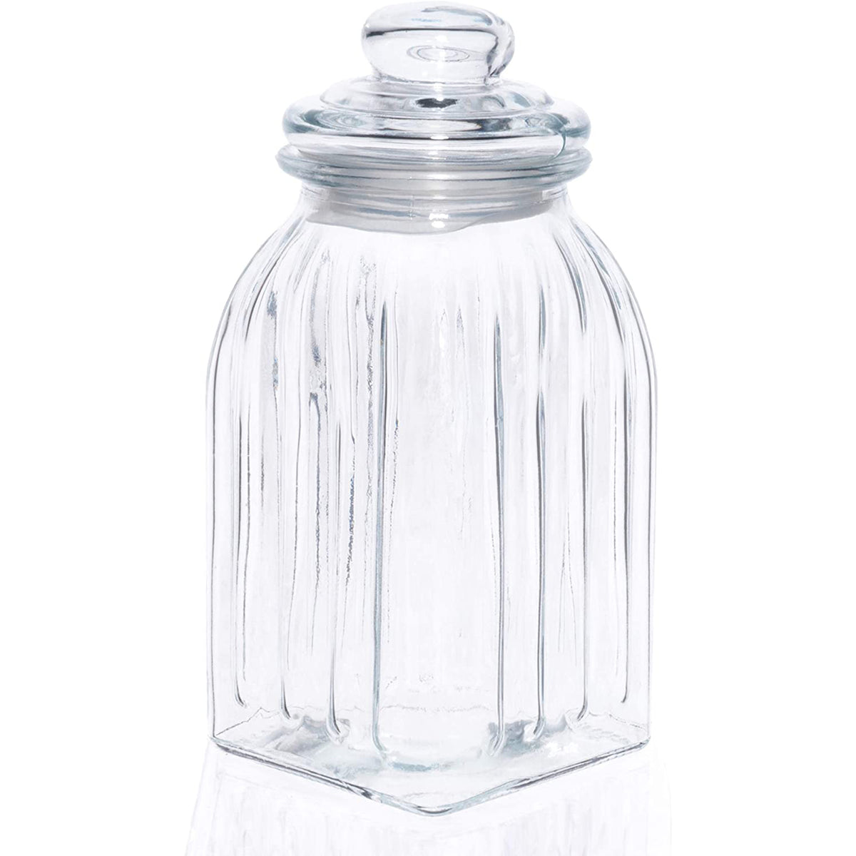 Ripple Food Storage Small Glass Jar Canister with Airtight Lid - 9.75  Ounce, 5.5 H, Set of 3