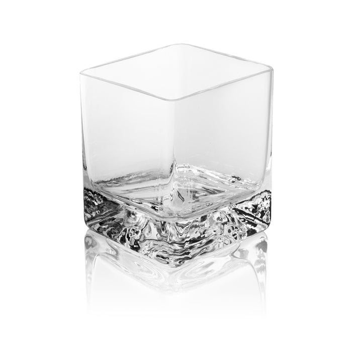 Iceberg Whiskey Glasses, Square - 6.7 Ounce - Set of 2