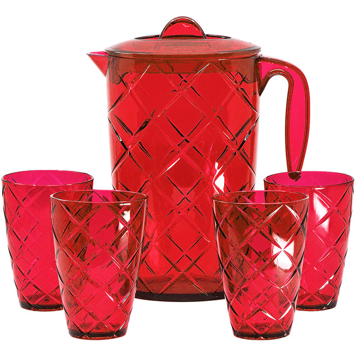 Red Co. 2.5 Litre Plastic Pitcher with Lid for Water, Iced Tea — Red Co.  Goods