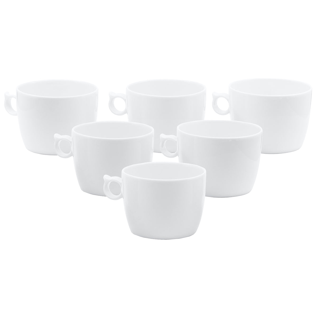 Red Co. Set of 6 Clear Glass 3 Fl Oz Espresso Shot Coffee Cups with  Matching Saucers