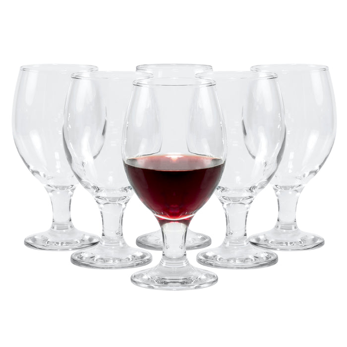LAV Red Wine Glasses Set of 6 - Clear Wine Glasses with Stem 13.5 oz