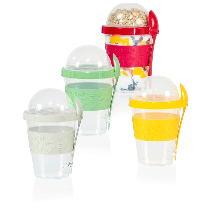 Fronzn Reusable to Go Yogurt Eco-Friendly Plastic Cups with Lids, Plastic  Yogurt Cup with Spoon - China Yogurt Plastic Cups and Yogurt Cups with Lids  price