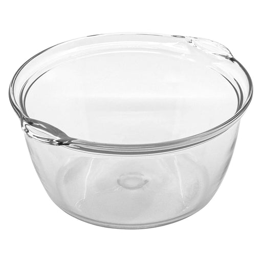 Red Co. Large Clear Glass Mixing Bowl with Ribbed Surface, for Mixing — Red  Co. Goods