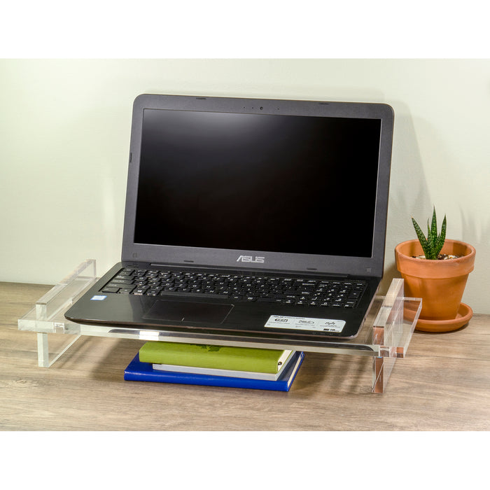 Premium Acrylic Monitor Stand/Monitor Riser - Computer, Laptop, TV Stand for Home or Office