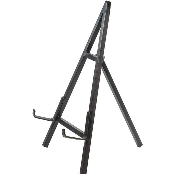 Red Co. Tall Decorative Black Iron Plate Display Stand and Art Holder Easel with Retractable Leg, 13.25"