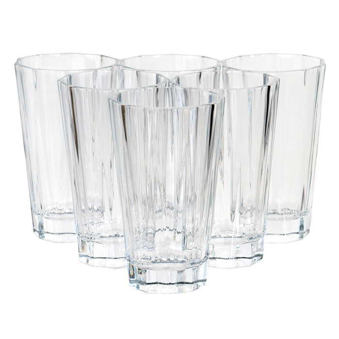 Table 12 Lead Free Crystal Small Beverage Glasses 15.5 Oz Clear Set Of 6  Glasses - Office Depot