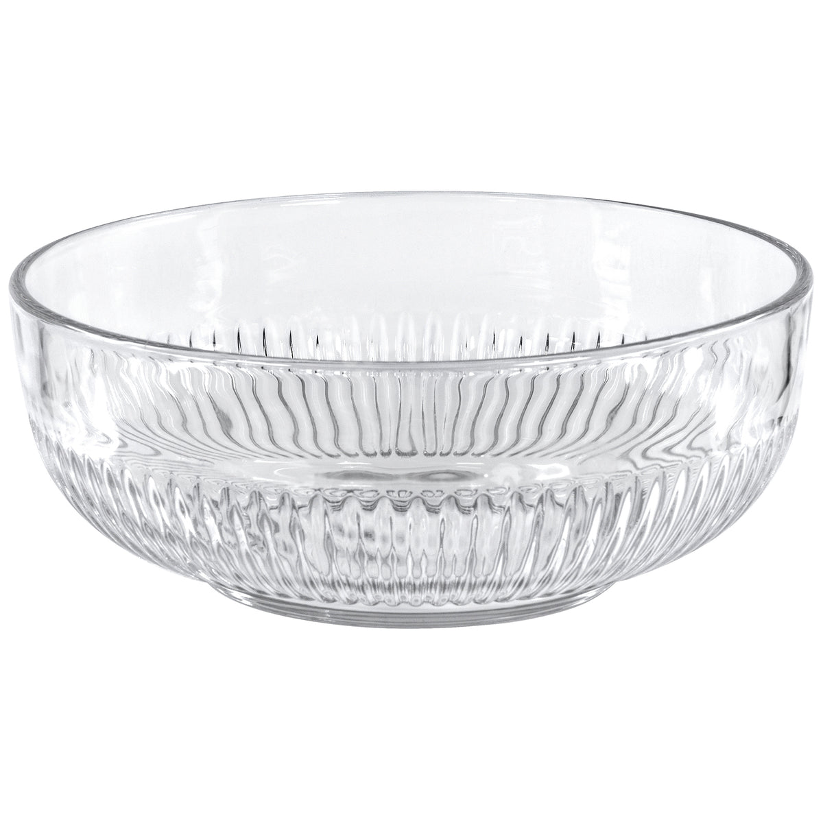 Red Co. Large Clear Glass Mixing Bowl with Ribbed Surface, for Mixing,  Storage, Serving, 2.5 Quarts, 9 Dia
