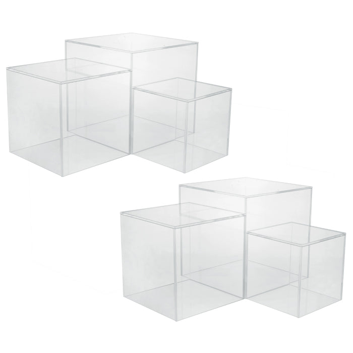 1 x 1 x 1 Unpolished Clear Acrylic Cube