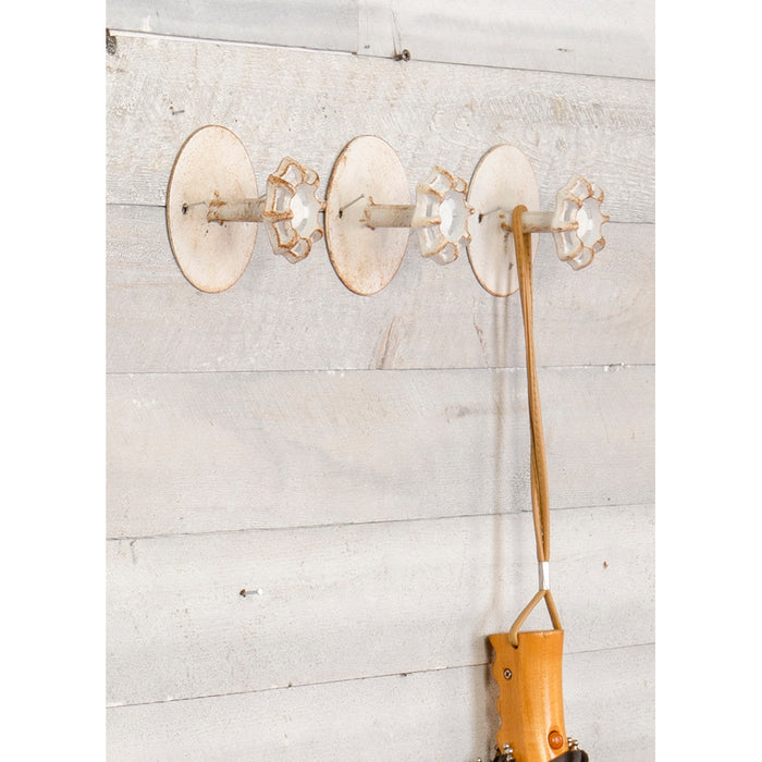 Vintage Water Faucet Valve Handle Wall Hooks - Decorative