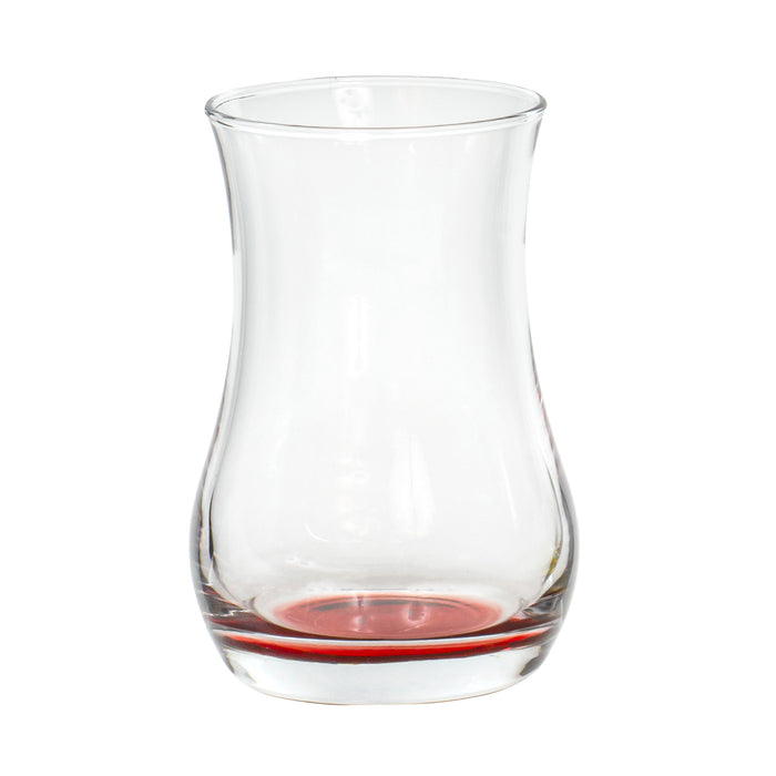 Red Co. Small Clear Multi Colored Base Tulip Sniffer Glass for Wine, Whiskey, Liqueur, Espresso, 4 Ounce - Set of 6