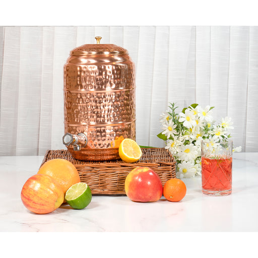 Red Co. Large Antique Hand-Hammered Copper Beverage Dispenser — Red Co.  Goods